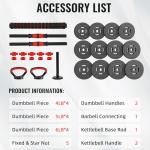 Adjustable 4-in-1 Dumbbell Set with Weights