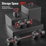 Adjustable 4-in-1 Dumbbell Set with Weights
