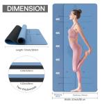 Thick Non-Slip Yoga Mat with Alignment Marks