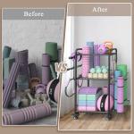 Versatile Weight Rack with Wheels for Home Gym