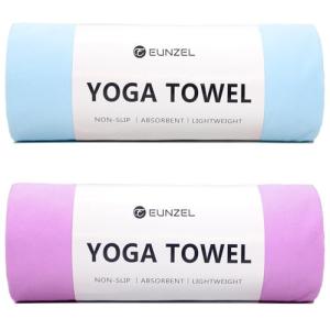 Eunzel Non-Slip Microfiber Yoga Mat Towels - 2 Pack