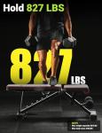 Yoleo Adjustable Foldable Weight Bench for Home Gym