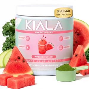 Kiala Organic Super Greens Powder - Watermelon Flavor
