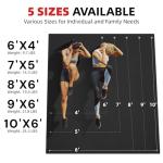 GymCope Extra Large Yoga Mat, 10'x6'/9'x6'/8'x6'/7'x5'/6'x4' (8MM) Wide Workout Mat for Women and Men, Thick Yoga Mats Ideal for Home Yoga, Pilates, Fitness, Exercise, Gym Mat for Barefoot Use
