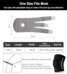 Knee Braces for Knee Pain Knee Brace for Women Men, Patellar Tendon Support Strap, Knee Brace for Meniscus Tear Knee Compression Sleeve for Knee Pain (Black)