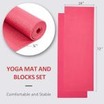 High Density Anti-Tear Yoga Mat with Blocks