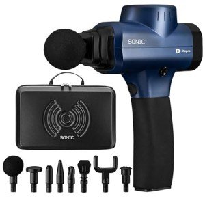 Sonic Deep Tissue Massage Gun with 8 Heads