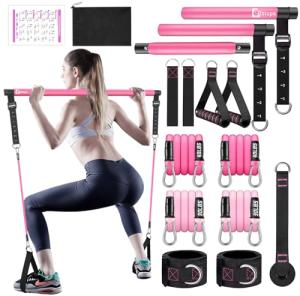 Pilates Bar Kit with Resistance Bands - 3 Sections