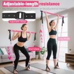 Pilates Bar Kit with Resistance Bands - 3 Sections