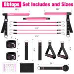 Pilates Bar Kit with Resistance Bands - 3 Sections