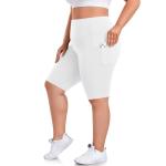 High Waisted Plus Size Biker Shorts with Pockets