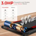 Folding Treadmill, 3.0 HP Foldable Portable Treadmills for Home Small Compact Treadmill 300 LBS Capacity with 12 Preset Programs LED Display Walking Running Treadmills for Office