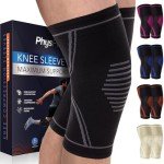Knee Compression Sleeves - 2 Pack for Pain Relief