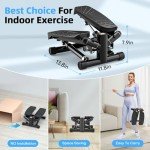 Adjustable Mini Stepper with Resistance Bands