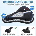 Comfortable Memory Foam Gel Bike Seat Cushion