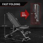 Folding Weight Bench for Home Gym Workouts