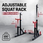 Adjustable Squat Rack for Home Gym Fitness