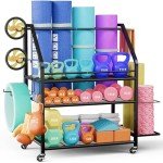 Movable Gym Organizer for Home Fitness Equipment