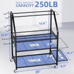 Movable Gym Organizer for Home Fitness Equipment