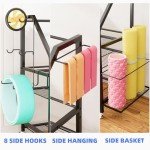 Movable Gym Organizer for Home Fitness Equipment