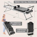 Pro 91" Foldable Pilates Reformer with 5 Springs