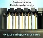 Foldable Pilates Reformer with Jump Board and Springs