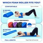 Yes4All 36-Inch High-Density Foam Roller - Blue
