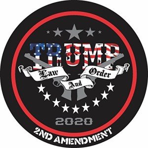 Law & Order Second Amendment Cross Guns Decal