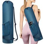 Yoga Mat Bag with Water Bottle Holder - Blue