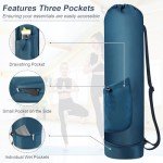 Yoga Mat Bag with Water Bottle Holder - Blue