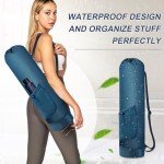 Yoga Mat Bag with Water Bottle Holder - Blue