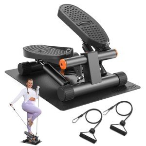 Hydraulic Mini Stepper with Resistance Bands & Monitor