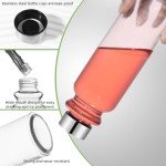 GoldArea 18oz Glass Water Bottle - 2 Pack