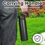 Insulated Stainless Steel Water Bottle with Straw