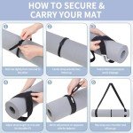 Adjustable Yoga Mat Carrier with Storage Strap