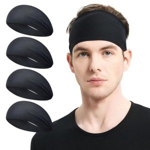 Men's Stretchy Running Headbands - 4 or 6 Pack