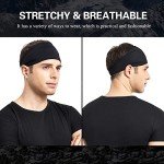 Acozycoo Men's Sweatband Headband Set (5 Black)