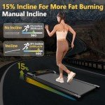 Compact Walking Pad Treadmill with Incline & Remote