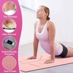 Non-Slip 8mm Yoga Mat with Alignment Marks