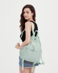 Mint Green Sports Gym Drawstring Bag with Mat Strap
