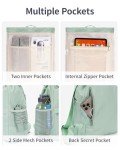 Mint Green Sports Gym Drawstring Bag with Mat Strap