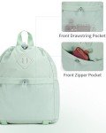 Mint Green Sports Gym Drawstring Bag with Mat Strap
