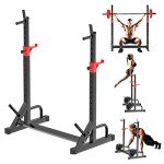 Adjustable Squat Rack & Barbell Stand for Home Gym