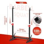 Adjustable Squat Rack & Barbell Stand for Home Gym