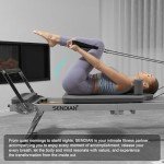 Foldable Pilates Reformer with Jump Board & Cords
