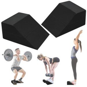 2 Pack Non-Slip Yoga Foam Squat Wedge Blocks