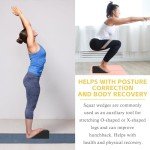 2 Pack Non-Slip Yoga Foam Squat Wedge Blocks