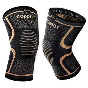 Copper Compression Knee Braces for Pain Relief (2 Pack)