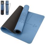 Thick Non-Slip Yoga Mat with Alignment Marks