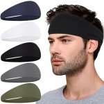 5-Pack Men's Moisture-Wicking Workout Headbands